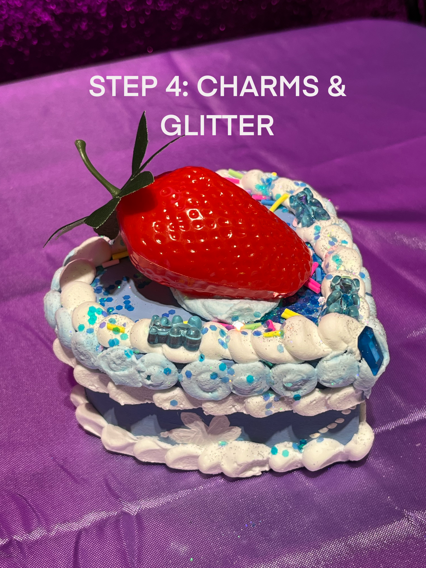 Cake Box- Strawberry topper with Cherrys