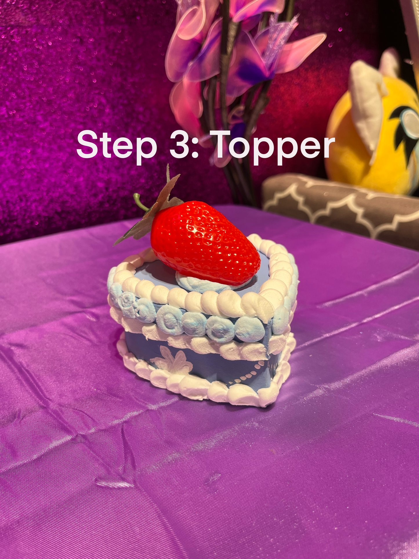 Cake Box- Strawberry topper with Cherrys