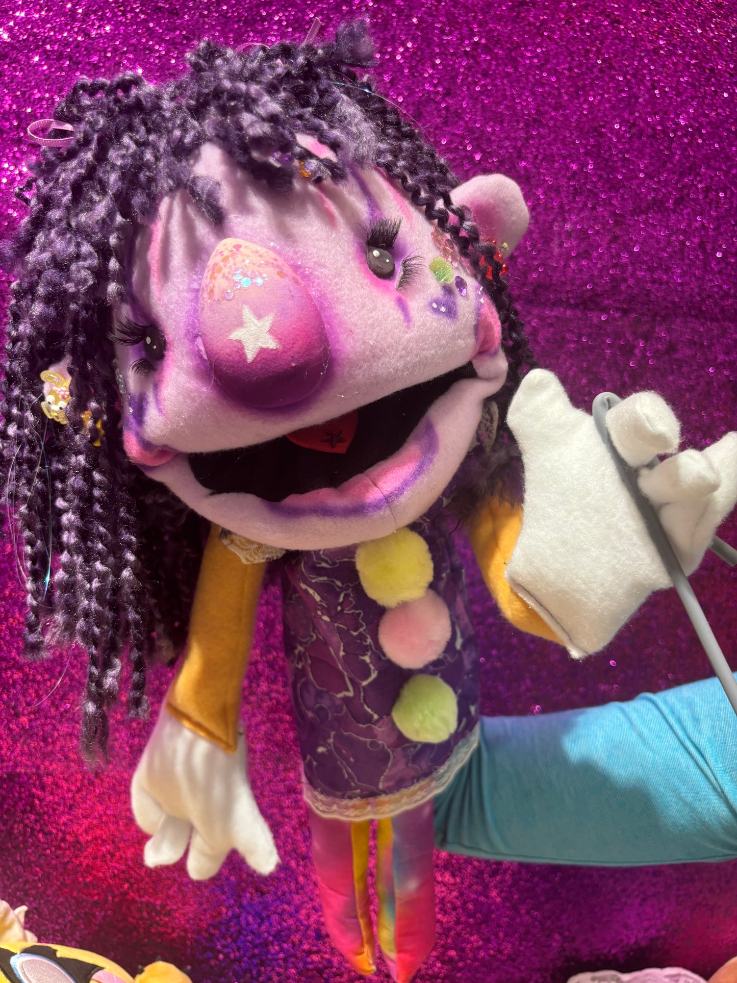 Rod Puppet-"Star" one of a kind handmade puppet