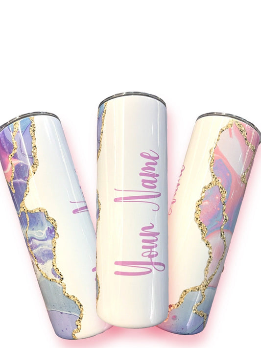 Custom 20 oz tumbler- Marble designe