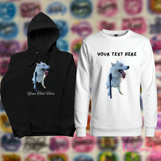 CUSTOM PRINT-TEXT+PHOTO-HOODIE/CREWNECK