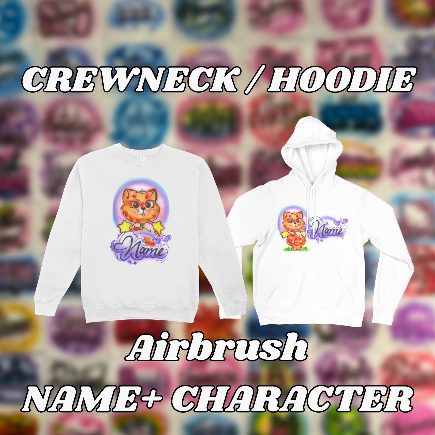 Airbrush-Hoodie/Sweater-NAME+CHARACTER